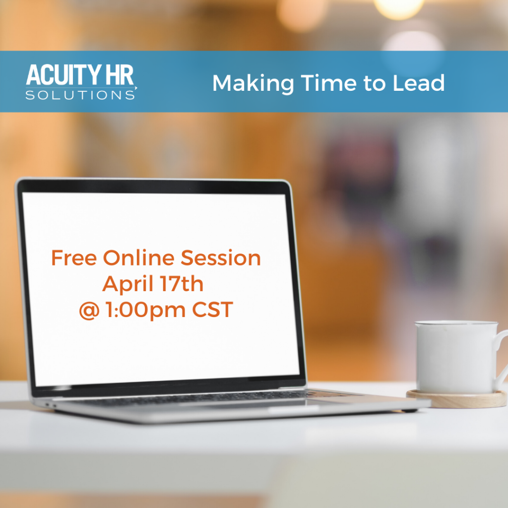 Making Time to Lead – Free Online Professional Development Session